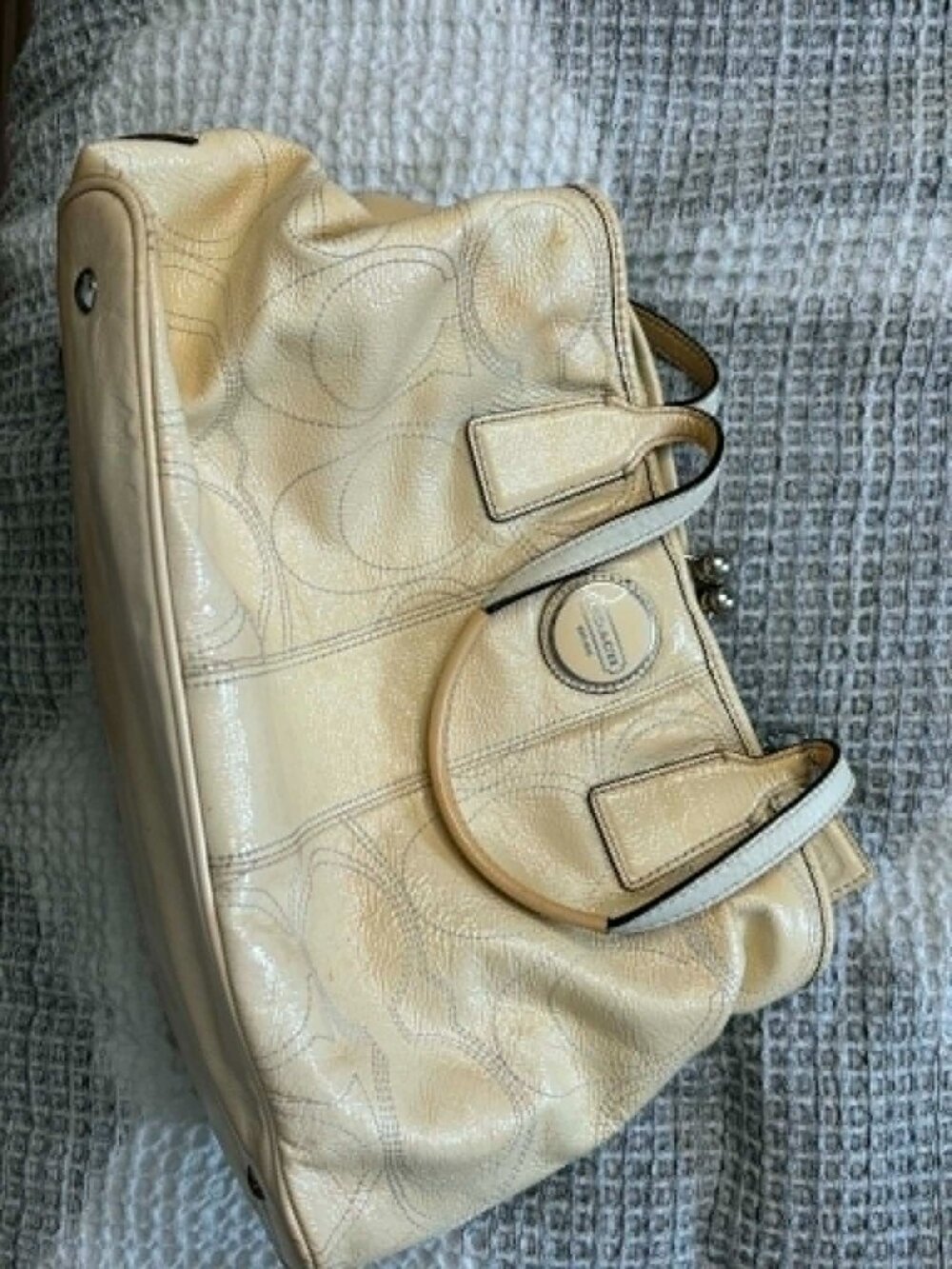 White COACH Tote Bag